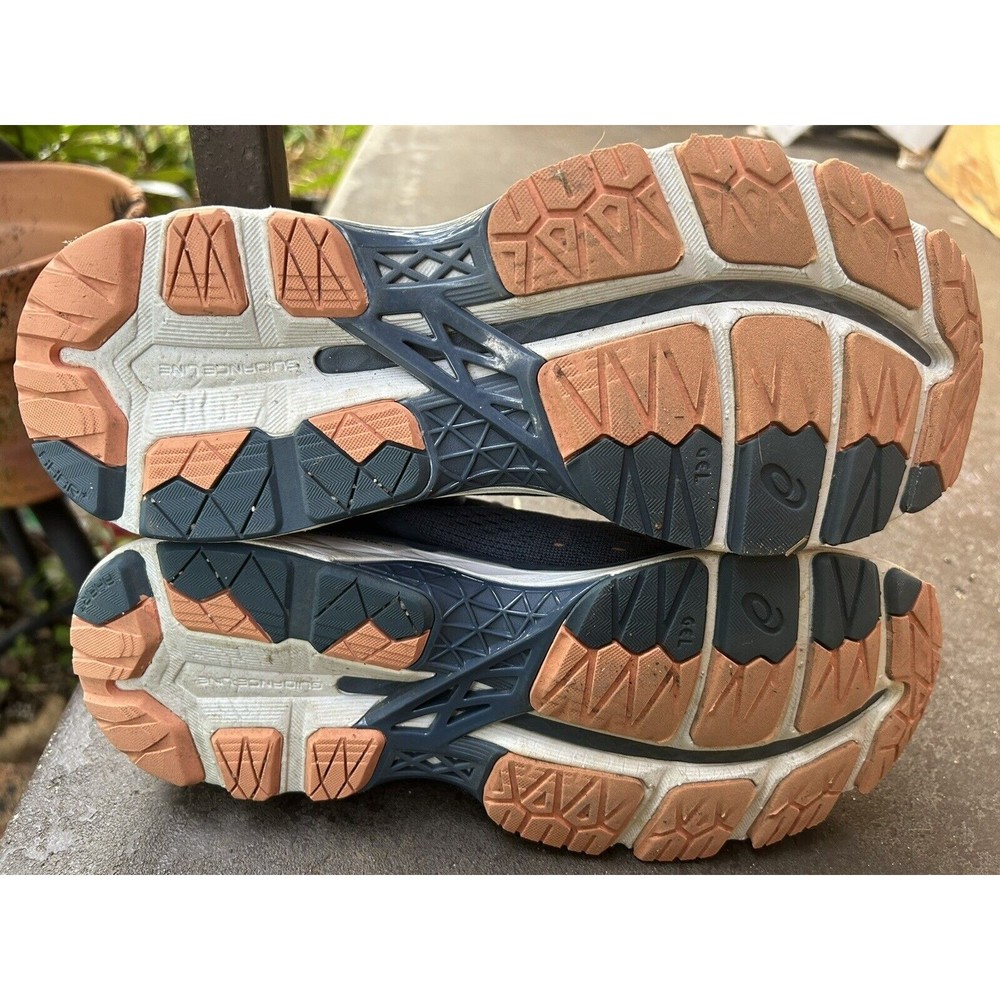 ASICS Gel Kayano 24 Running Shoes T799N Womens Size 8 Smoke Blue/Cantaloupe - Picture 5 of 8